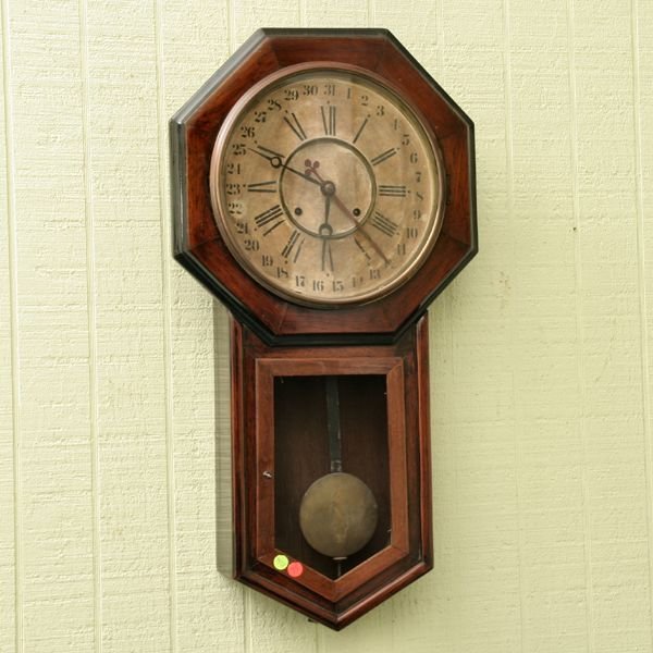 Late 1800 school house calendar clock