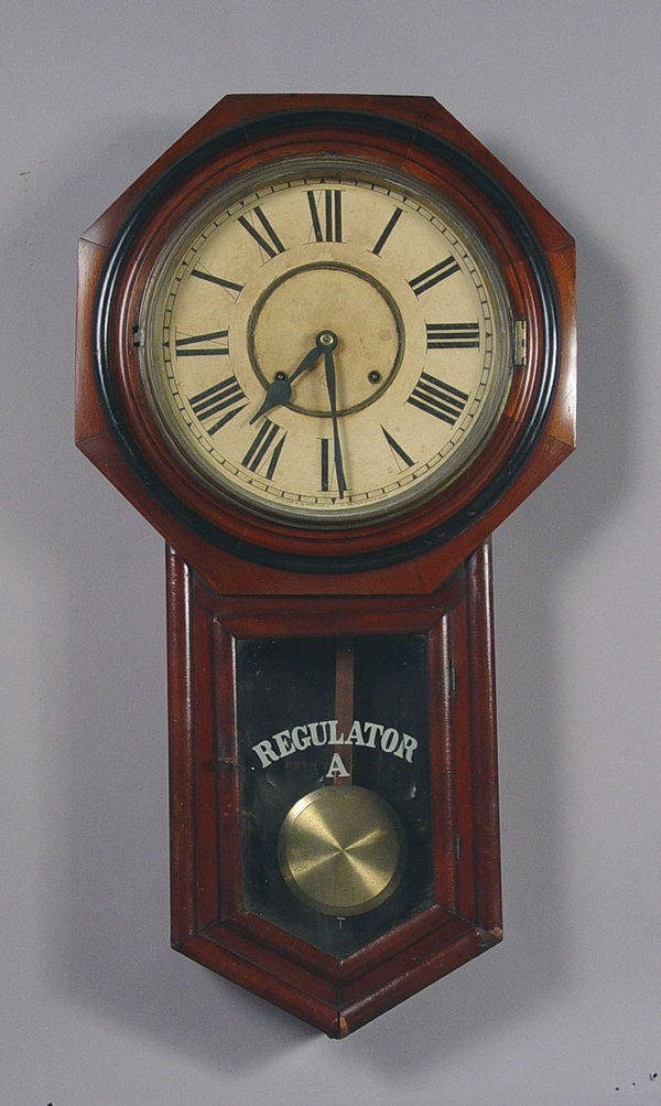 Ansonia Oak “a” Regulator Long Drop Clock Price Guide