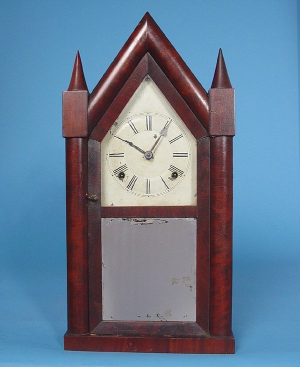 Chauncey Boardman Mahogany Steeple Clock