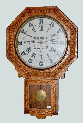 Oak Drop Octagon Advertising Clock