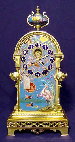 Japy Freres Bronze & Porcelain Clock