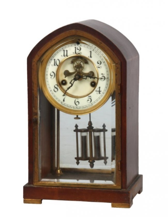 Waterbury Mahogany Mantle Clock