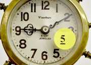 Waterbury 8 Day Jeweled Ships Wheel Clock