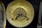 Adamantine Black Mantel 6 Column Clock