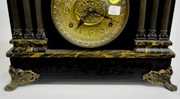 Adamantine Black Mantel 6 Column Clock