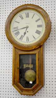 Ansonia “Regulator M” Long Drop Oak Clock