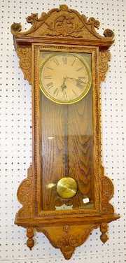 Waterbury “Alton” Oak Hanging Clock