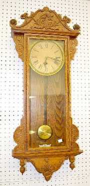 Waterbury “Alton” Oak Hanging Clock