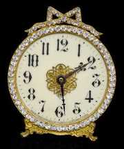 Ansonia “Diadem” Dresser Clock w/ Rhinestones