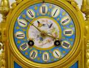 Japy Frères Scenic Clock, Porcelain & Metal