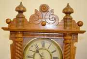 Waterbury  Oak Calendar No. 40 Double Dial Clock