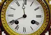 French Japy Freres Brass Griffins Shelf Clock