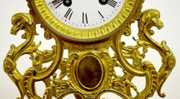 French Japy Freres Brass Griffins Shelf Clock