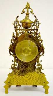 French Brass Urn Top Mantel Clock
