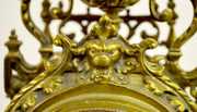 French Brass Urn Top Mantel Clock