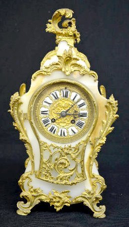 French Japy Frères Onyx Mantel Clock