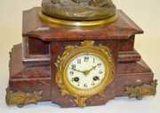 French Marti Marble Double Statue Clock