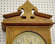 New Haven “Vamoose” Oak Hanging Clock