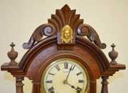 Ingraham Mirror Side Walnut Parlor Clock