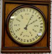 Welch Round Head #4 Lewis Rosewood Calendar Clock