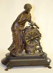 French “d’Avenaux” Lady Statue Clock