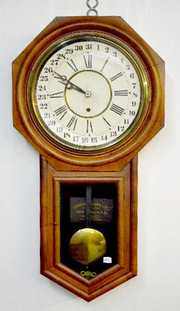 Ansonia Long Drop Calendar Clock