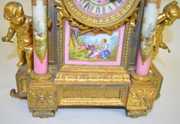 Vincenti Cherub Clock w/ Porcelain Columns