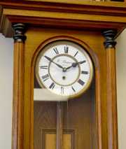 W. Bauer Oak & Ash 1 Wt. Vienna Regulator Clock