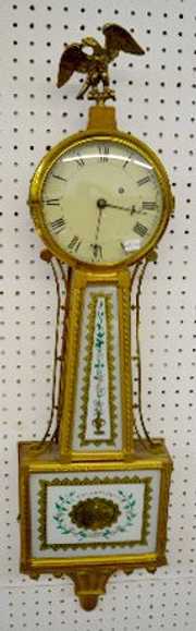 S. Willard Patent Weight Driven Banjo Clock