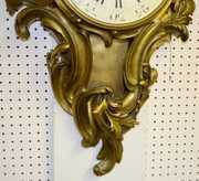 Massive French Bronze Cartel Wall Clock, 42″