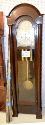 Kuehl 5 Tube Mahogany Grandfather Clock