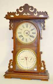 EN Welch “Arditi” Walnut Calendar Clock