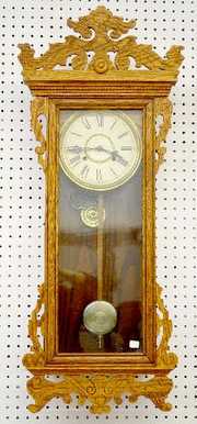 Waterbury “Springfield” Oak Hanging Clock