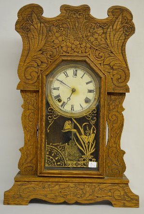 Sessions “Grand No. 3” Oak Kitchen Clock