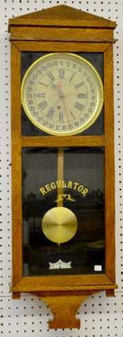 Ingraham “Landau” Oak Calendar Clock