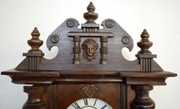 German Spring Wound Walnut Wall Clock