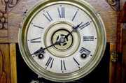 Sessions “Champion” Oak Hanging Kitchen Clock