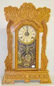 New Haven “Norwich No. 1434” Oak Kitchen Clock