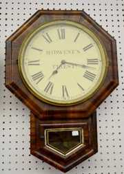 New Haven Mahogany Octagon Advertising Clock