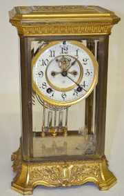 Ansonia “Vulcan” Crystal Regulator Clock