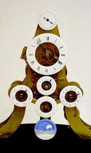 Contemporary 7 Function Skeleton Clock