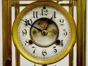 Waterbury “Ostend” Brass Crystal Regulator Clock