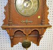 Oak Waterbury Study 2 Weight Wall Clock