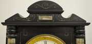 French Black & Gray Marble Mantel Clock