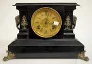 Ansonia “Clayton” Iron Case Mantel Clock