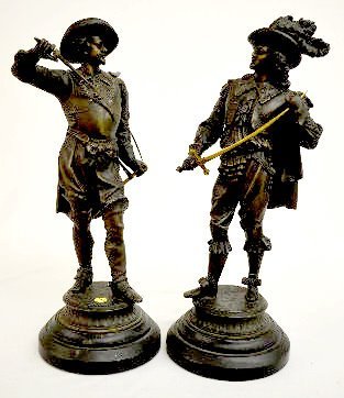 Ansonia Don Cesar & Don Juan Clock Statues