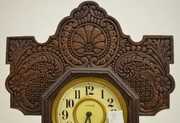 Ingraham Pressed Oak Kitchen Clock