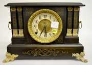 Ingraham Black Enamel Mantel Clock