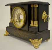 Ingraham Black Enamel Mantel Clock