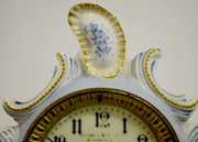 French Miniature China Case Clock